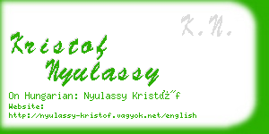 kristof nyulassy business card